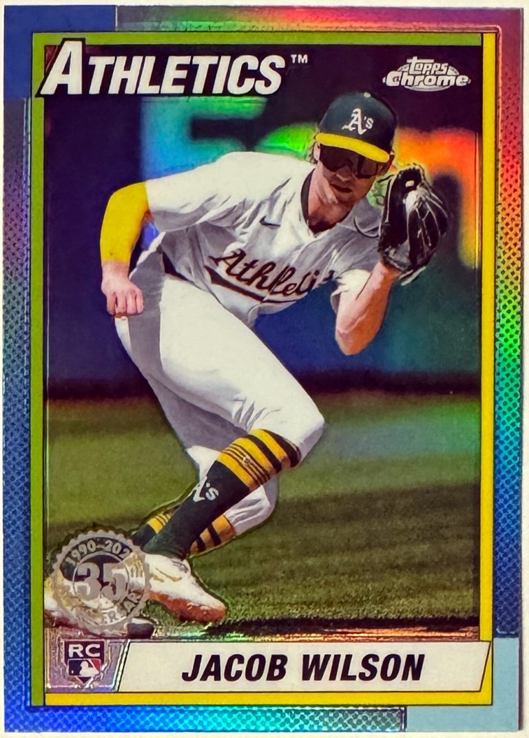 Jacob Wilson 2025 Topps Chrome 1990 Topps 35th Anniversary Rookie Card #90CB-18