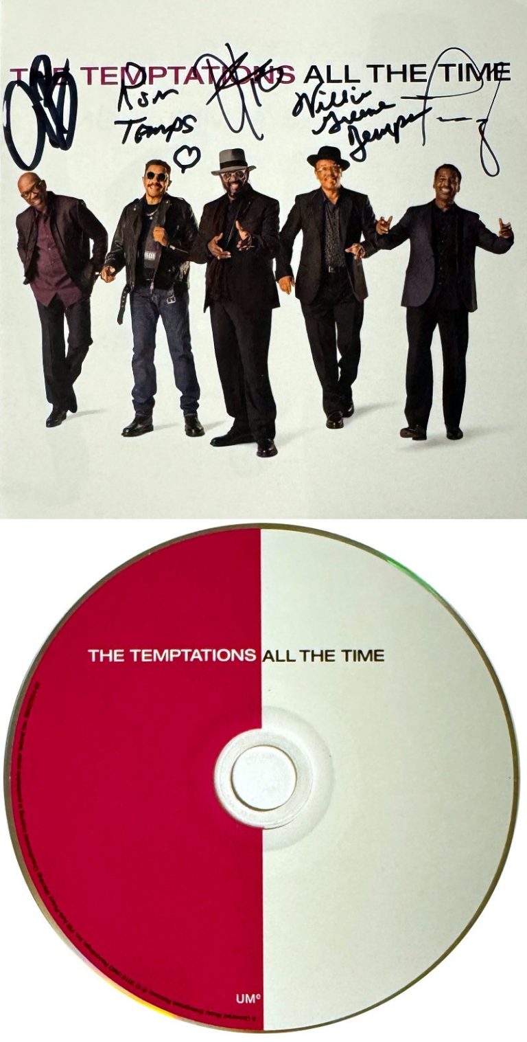 The Temptations signed 2019 All The Time Album Cover Booklet /CD/ Case 5 sig COA