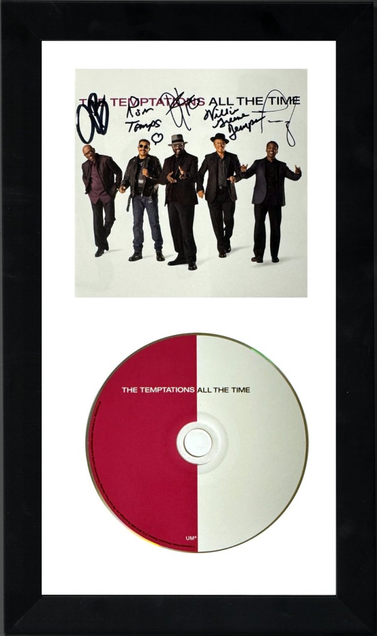 The Temptations signed 2019 All The Time Album Cover Booklet/CD/Framed 5 sig COA