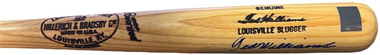 Ted Williams signed Louisville-H&B Game Model 125 Baseball Bat-Green Diamond/BAS