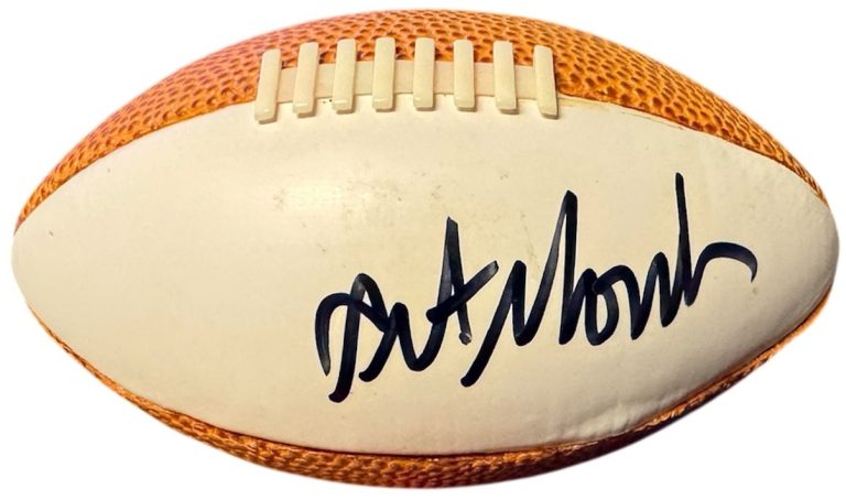 Art Monk signed Mini Football (5.5 inch) Minor Imperfection - COA Washington/HOF