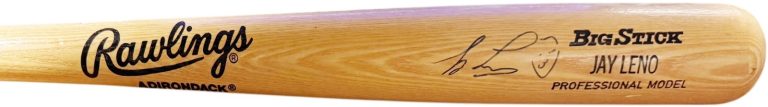 Jay Leno Signed Rawlings Adirondack Personal Model 34” Bat w/ Art–Beckett Review