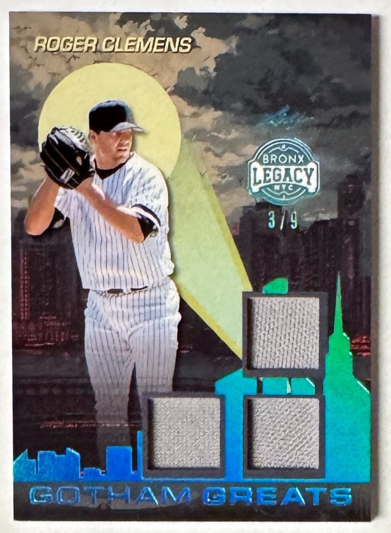 Roger Clemens 2025 Leaf Bronx Legacy Gotham Greats Used Relic Card #GG-25- /9