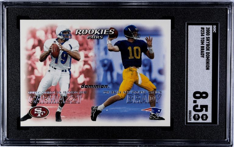 Tom Brady 2000 Skybox Dominion Rookie Card (RC) #234- SGC Graded 8.5 NM-MT+