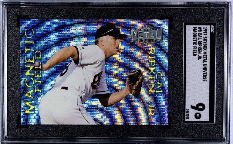 Cal Ripken Jr 1997 Skybox Metal Universe Magnetic Field Card #8- SGC Graded 9 MT