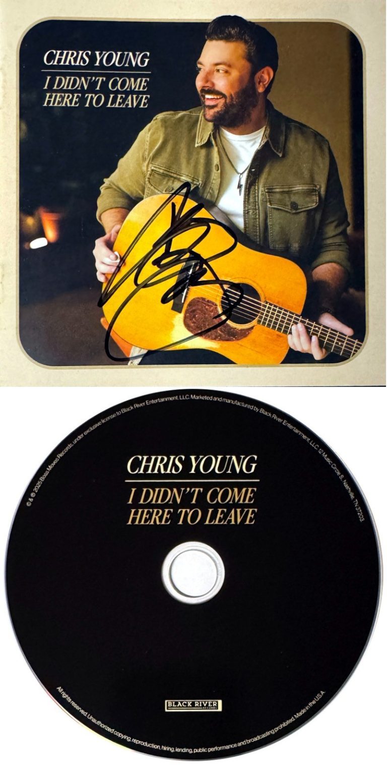 Chris Young signed '25 I Didn't Come Here to Leave Boots On Ground CD Cover- COA