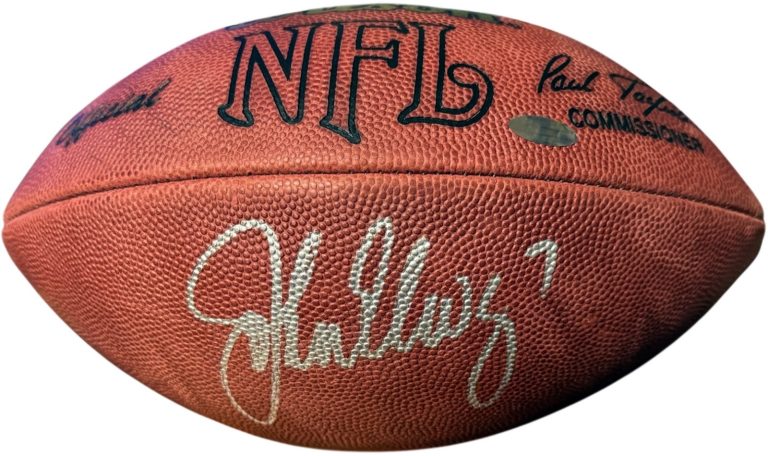 John Elway signed Official Wilson Leather NFL Tagliabue Football #7 -  Steiner
