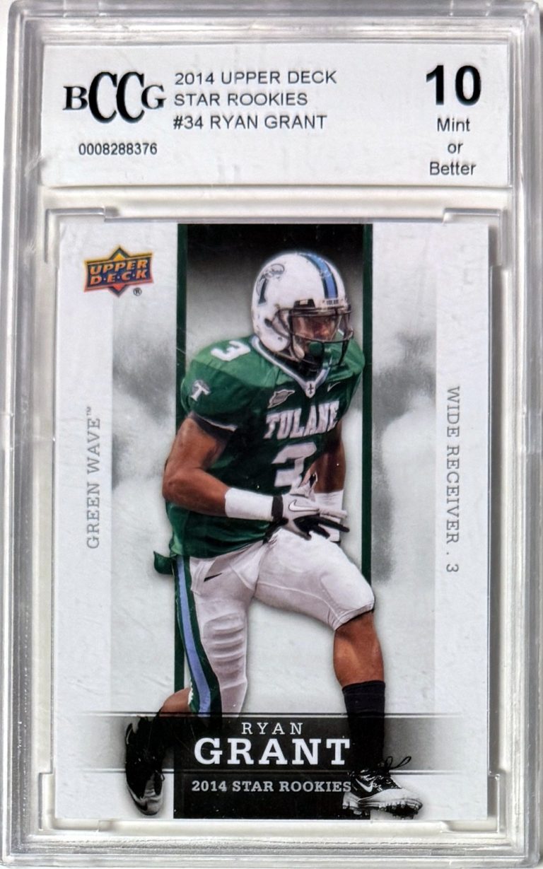 Ryan Grant 2014 Upper Deck Star Rookies Card #34- BCCG Graded 10 Mint or Better