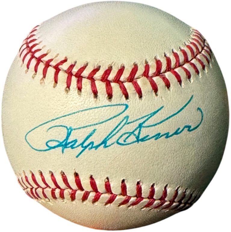 Ralph Kiner signed RONL Official National League Baseball minor tone - COA (HOF)