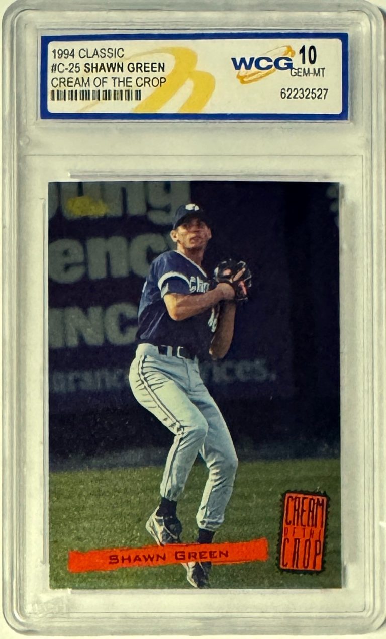 Shawn Green 1994 Classic Cream of the Crop Rookie Card (RC) #C25- WCG Graded 10