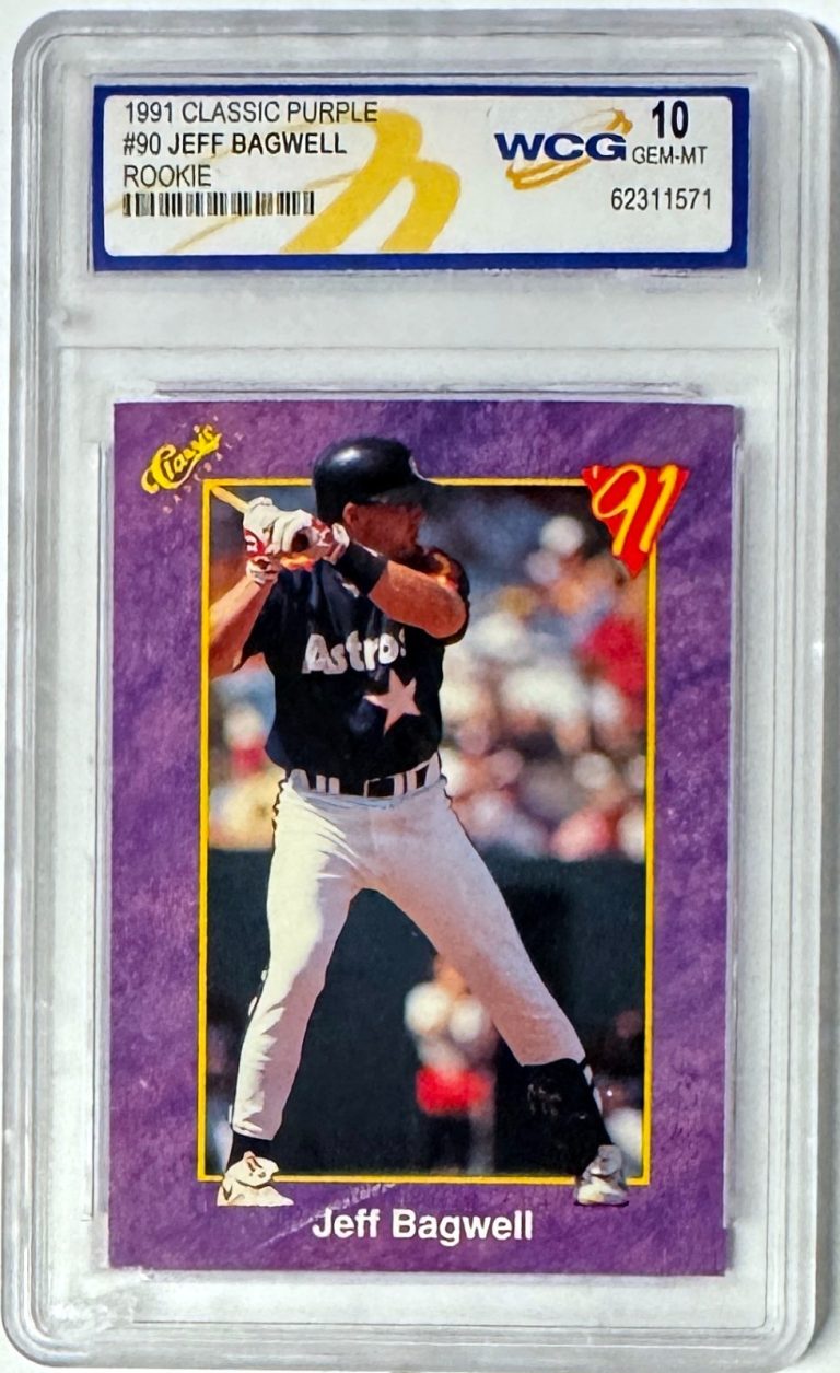 Jeff Bagwell 1991 Classic Purple Astros Rookie Card #90 - WCG Graded 10 Gem Mint