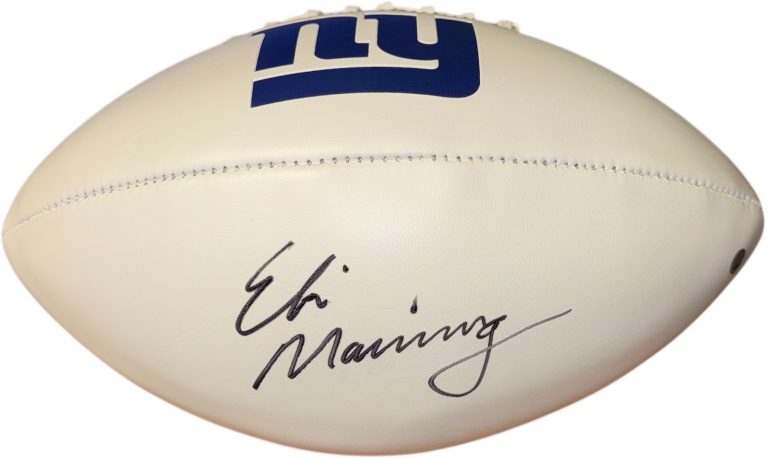 Eli Manning signed New York Giants Logo Franklin NFL WP Football - Steiner Holo