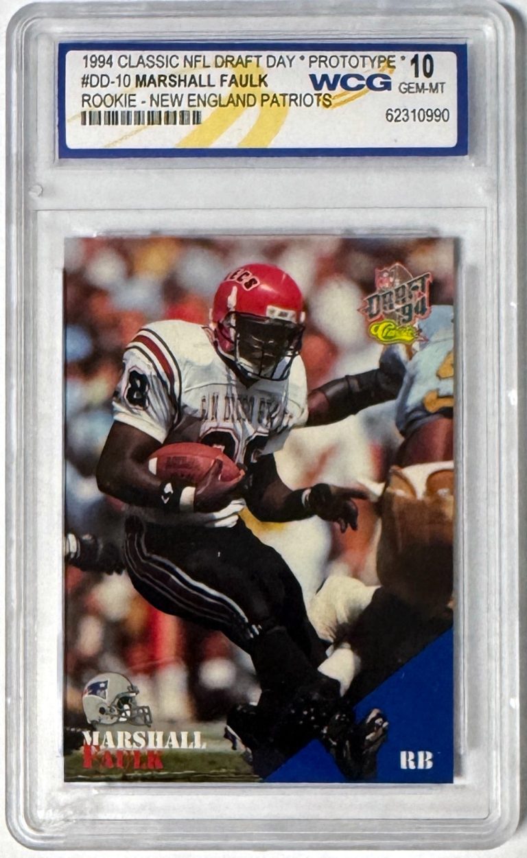 Marshall Faulk  1994 Classic Draft Rookie Prototype Card #DD-10- WCG Graded 10