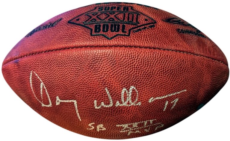 Doug Williams signed OFC NFL Super Bowl XXII Logo Leather Football MVP - Steiner