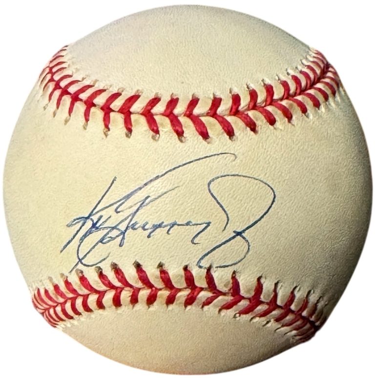Ken Griffey, Jr. signed OFC Rawlings American League Baseball tone- Beckett Rev