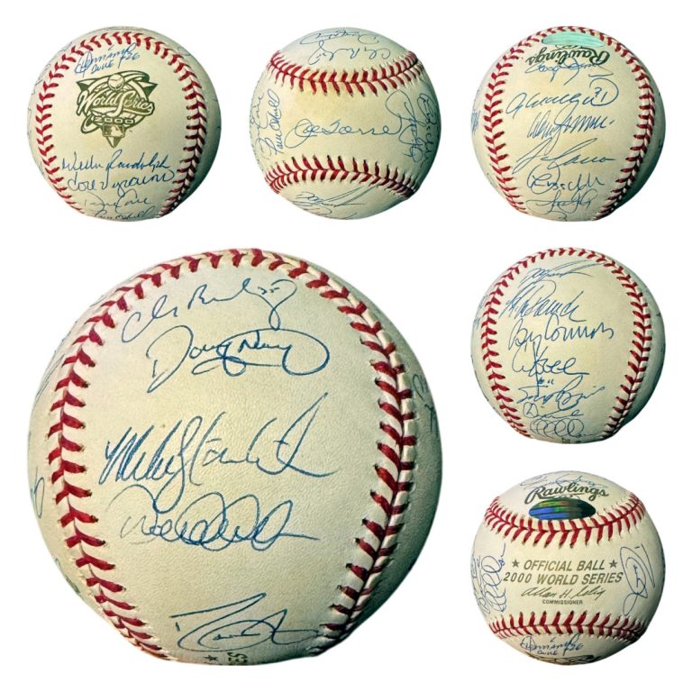 New York Yankees 2000 World Series Champs Team signed Baseball 24 sigs- Steiner