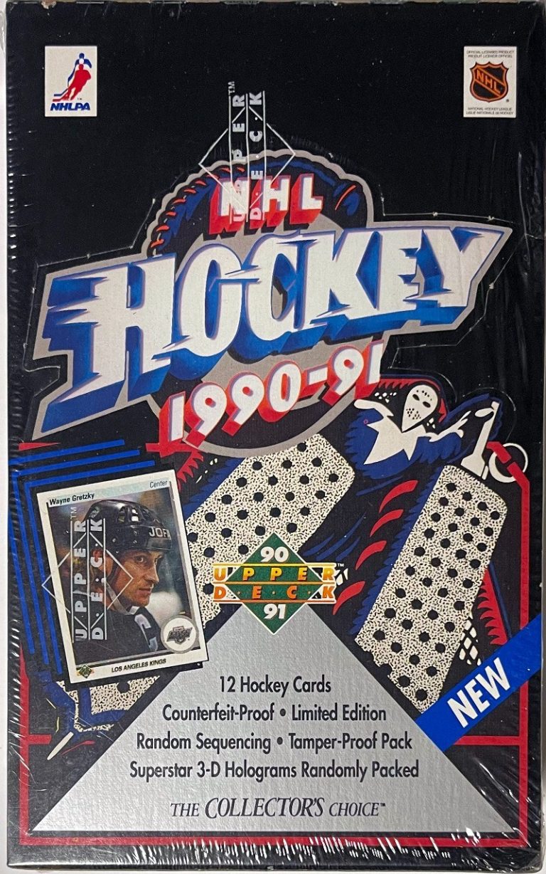 1990-91 NHL Upper Deck Hockey Factory Sealed Wax Box- 36PK/12 CPP