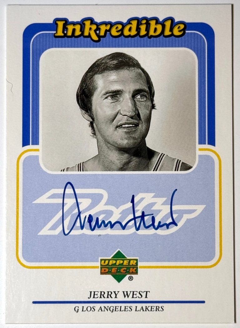 Jerry West signed 1999-00 Upper Deck Inkredible On Card Auto #JW-  (Lakers/HOF)