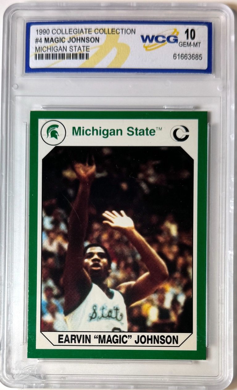Magic Johnson 1990 Collegiate Collection Michigan State #4- WCG Graded 10 Gem MT