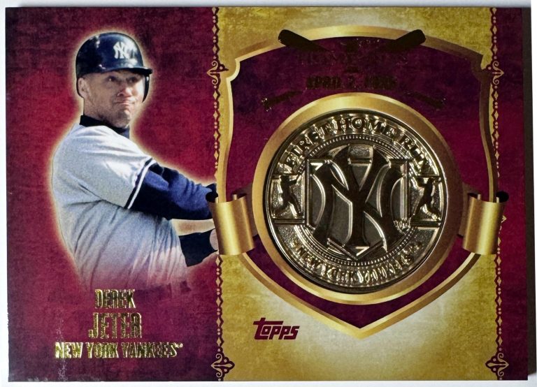 Derek Jeter 2015 Topps First Home Run Medallion Card #FHRM-DJ (NY Yankees)