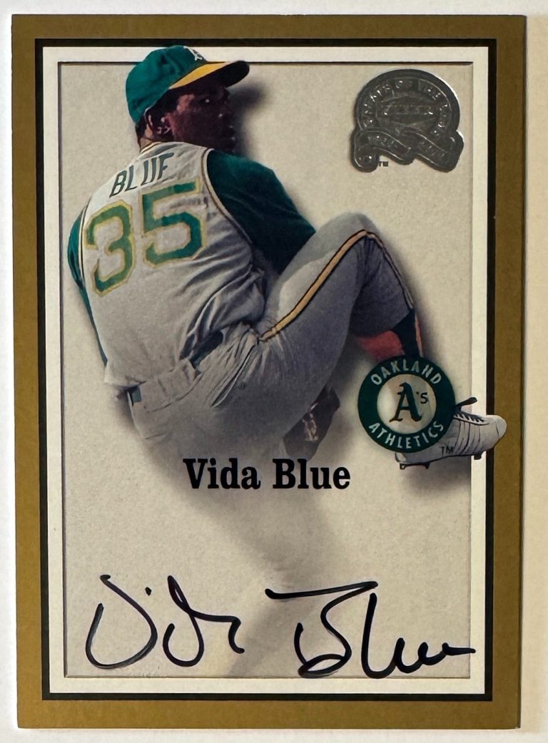 Vida Blue signed 2000 Fleer Greats of the Game Certified On Card Auto Oakland As