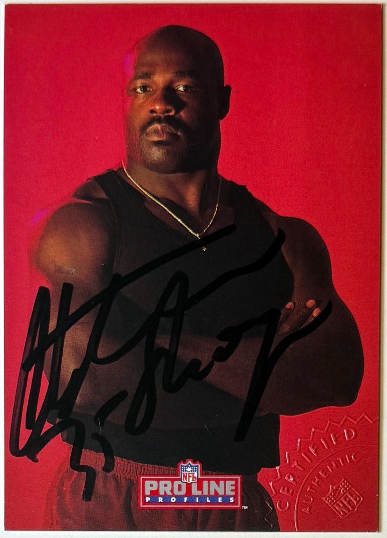 Christian Okoye signed 1992 Pro Line Profiles Cartified On Card Auto #9 - Chiefs
