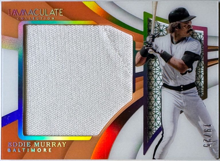 Eddie Murray 2018 Immaculate Collection Materials Jumbo Jersey Card- #SBJ-EM /25