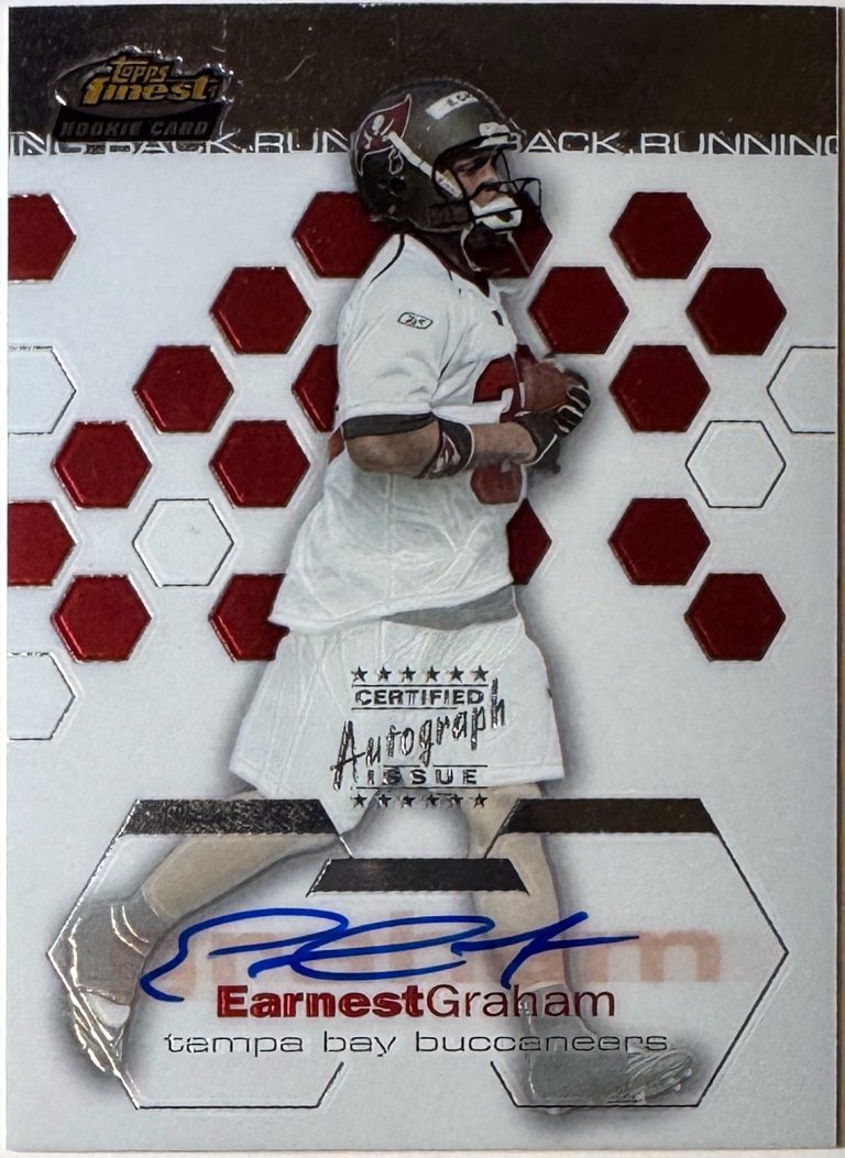 Earnest Graham signed 2003 Topps Finest Rookie On Card Auto #141- /999 Tampa Bay