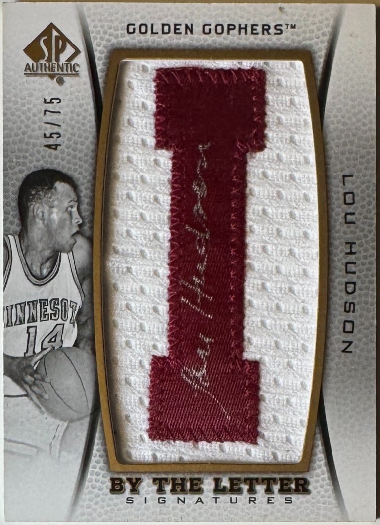 Lou Hudson signed 2012-13 SP Authentic By the Letter On Patch Auto #BL-LH- /75