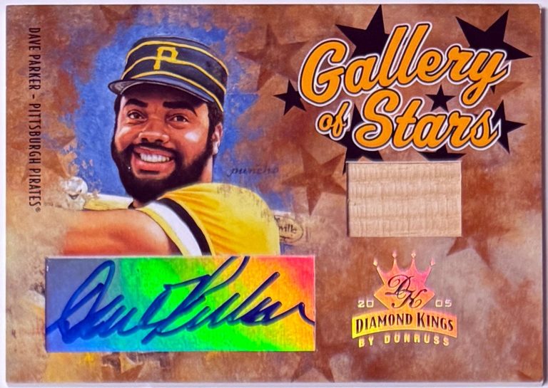 Dave Parker signed 2005 Donruss Diamond Kings Bat/Auto Card #GS-9- /200(Pirates)