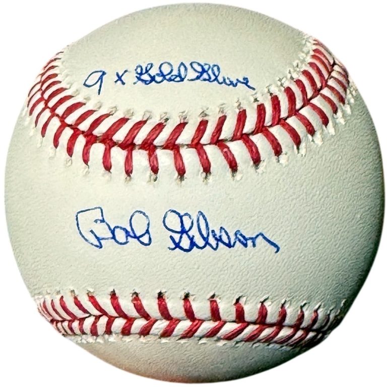 Bob Gibson signed Rawlings Official Major League Baseball 9X Gold Glove- Beckett