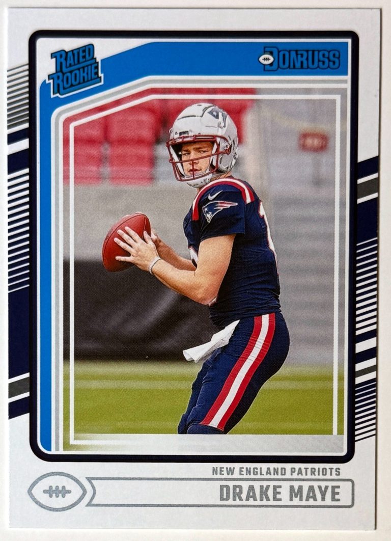 Drake Maye 2024 Panini Donruss Rated Rookie Card (RC) #379 (Patriots)