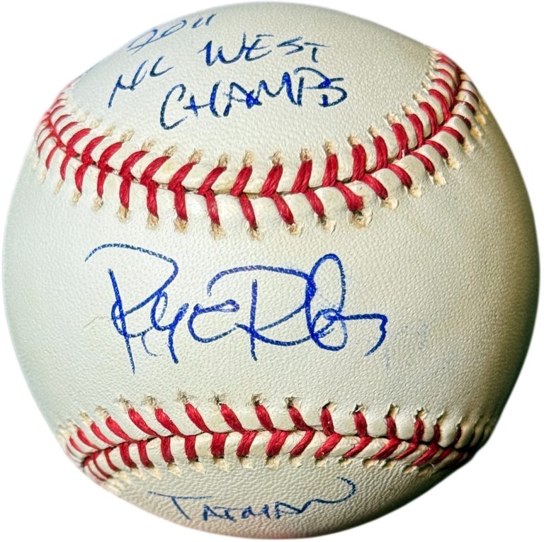Ryan Roberts signed Rawlings ROAL League Baseball TATMAN/2011 NL West Champs-COA
