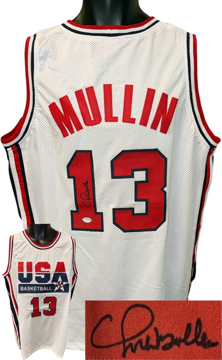 Chris Mullin signed Team USA Custom Stitched Pro TB Basketball Jersey XL - PSA