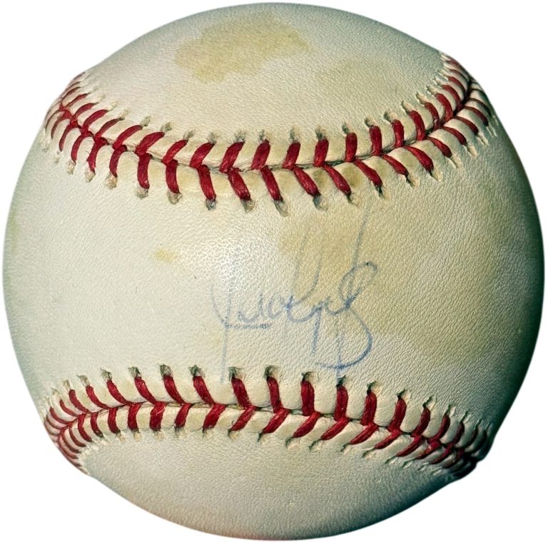 Juan Gonzalez signed Rawlings Official Major League Baseball imperfect - COA/HOF