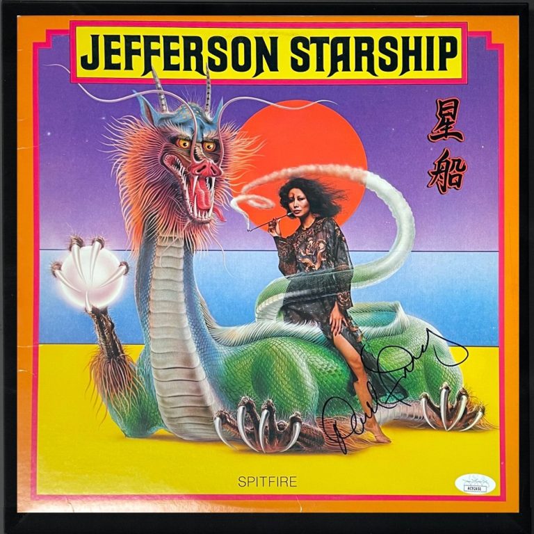 David Frieberg signed Jefferson Starship 1976 Spitfire Album/Record Framed - JSA