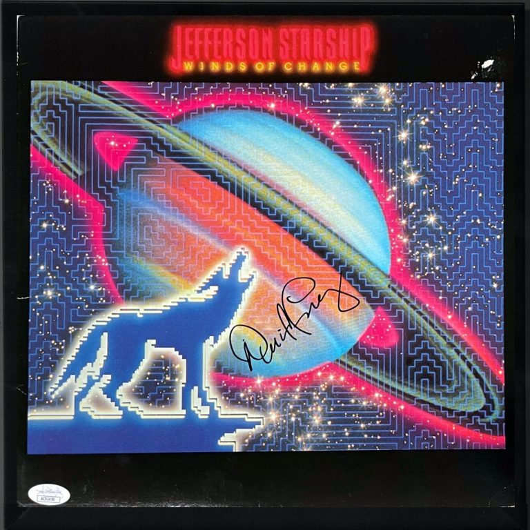 David Frieberg signed Jefferson Starship 1982 Winds of Change Album FRAMED - JSA