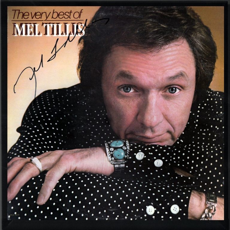 Mel Tillis signed 81 Very Best of Mel Country Album Cover/LP/Vinyl Framed - JSA