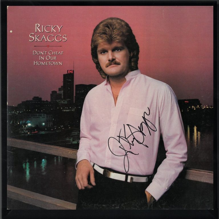 Ricky Skaggs signed 83 Don't Cheat In Hometown Album Cover/LP/Vinyl Framed - JSA