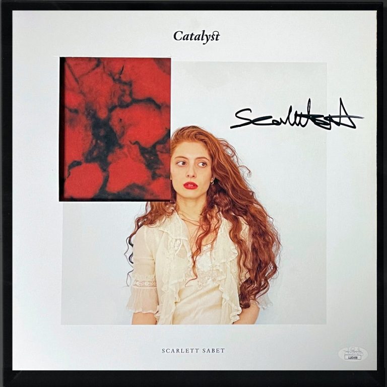 Scarlett Sabet Signed 2019 Catalyst Album Cover/LP/Vinyl/Record Framed– JSA