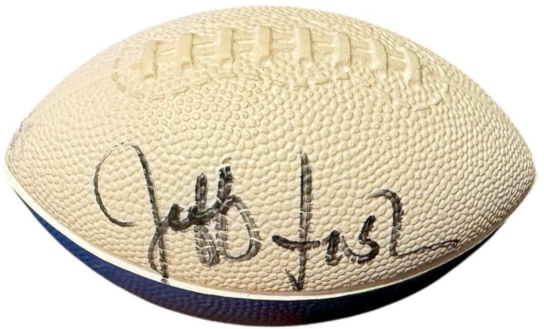 Jeff Fisher signed Tennesse Titans News 2 Mini Foam 6 inch Football-JSA #EE41693