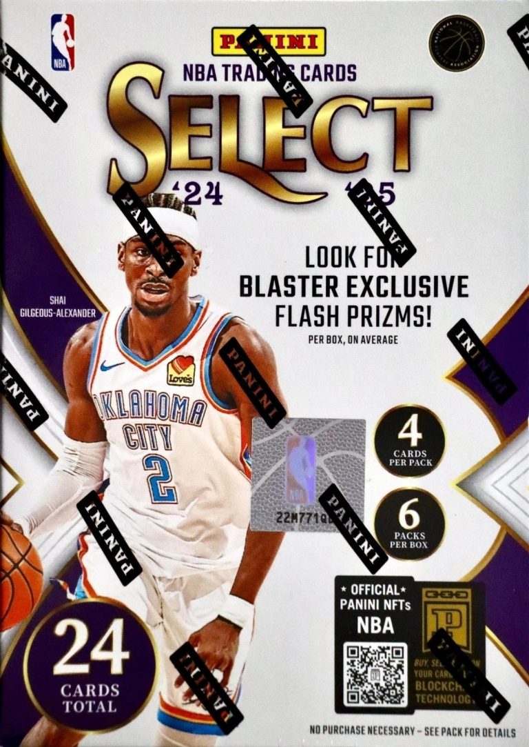 2024-25 Panini Select NBA Blaster Box- 6PK/4CPP– New/Factory Sealed/Flash Prizms