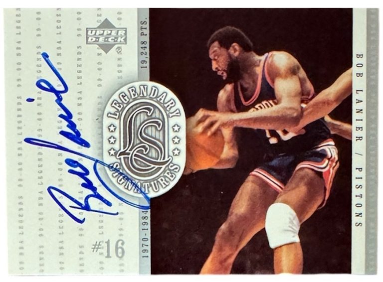 Bob Lanier signed 1999-00 Upper Deck NBA Legendary Signatures On Card Auto  #BL