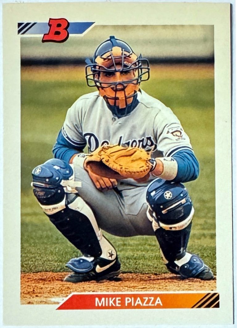Mike Piazza 1992 Bowman Rookie Card (RC) #461 - (Los Angeles Dodgers/HOF/12X AS)