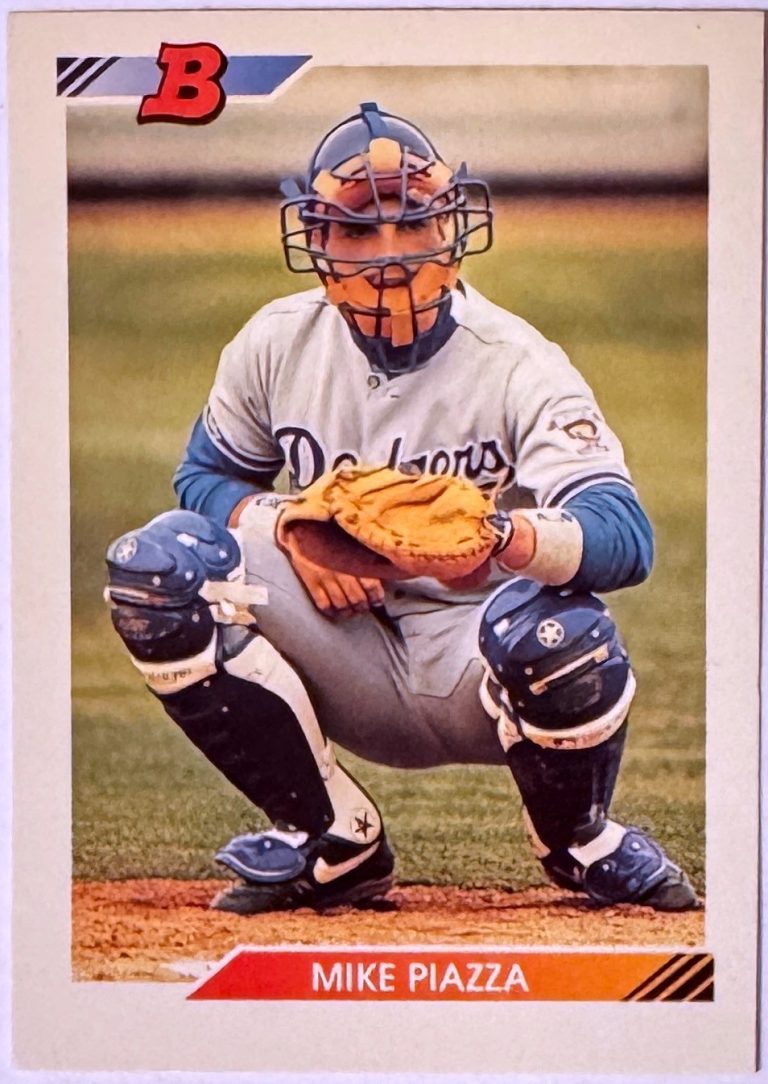 Mike Piazza 1992 Bowman Rookie Card (RC) #461 - (Los Angeles Dodgers/HOF/12X AS)