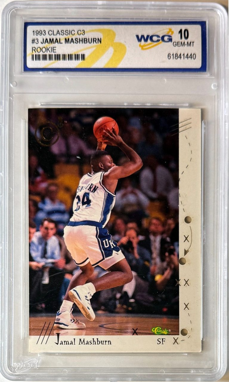 Jamal Mashburn 1993 Classic C3 Rookie Card RC #3-WCG Graded 10 Gem Mint KENTUCKY