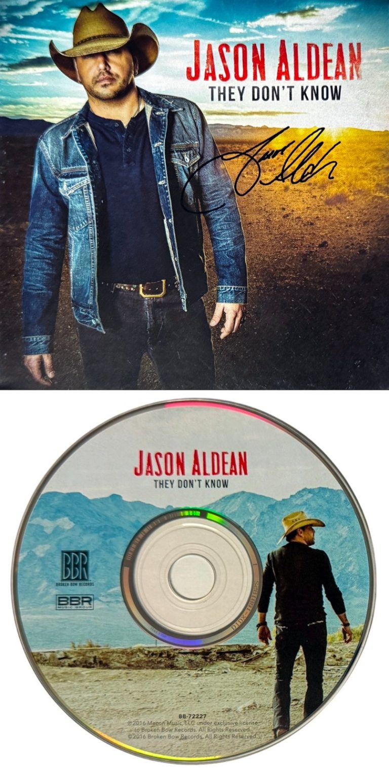 Jason Aldean signed 2016 They Don't Know Album Cover Booklet w/ CD & Case – COA