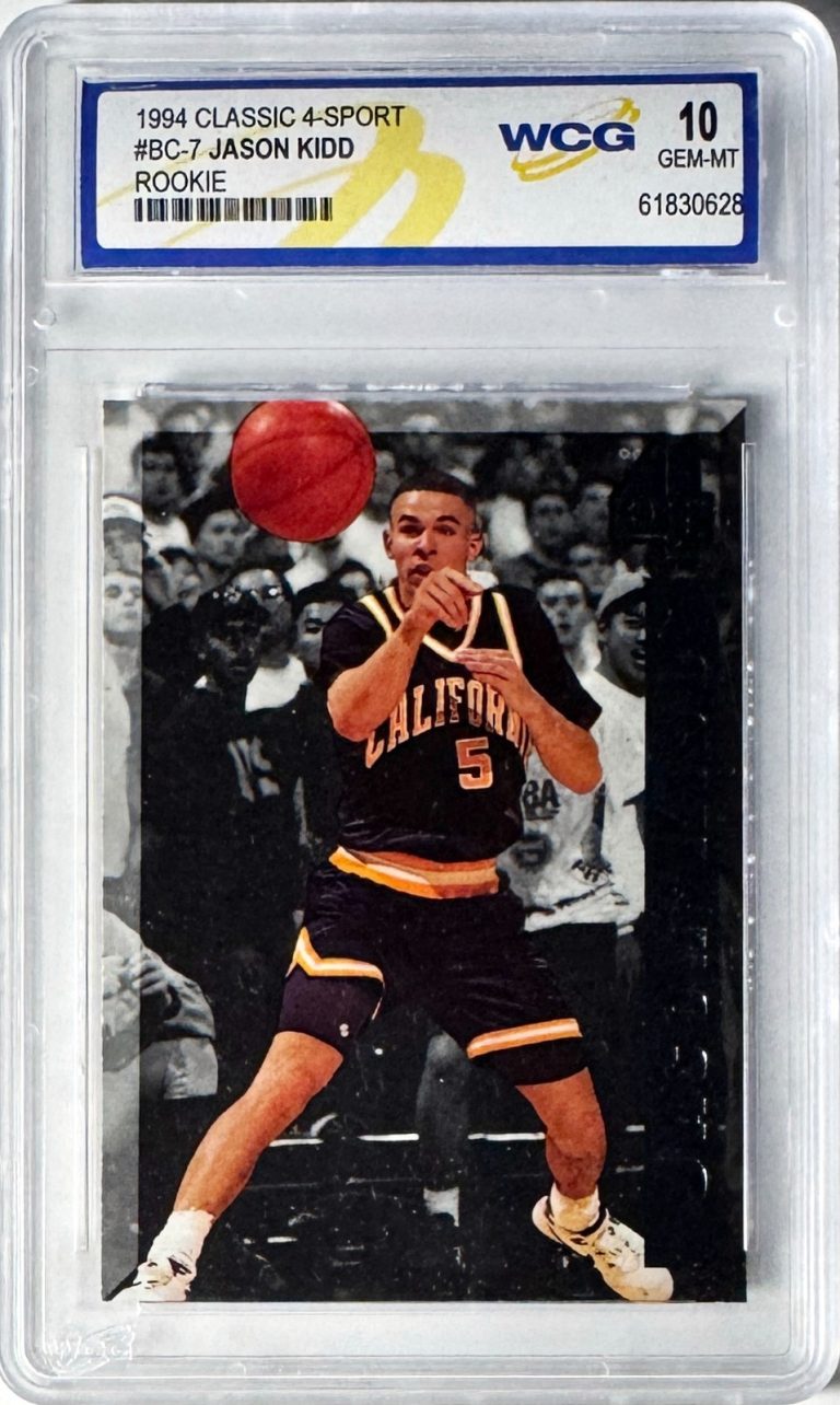 Jason Kidd 1994 Classic 4-Sport RC Card #BC-7- WCG Graded 10 Gem Mint -Cal Bears
