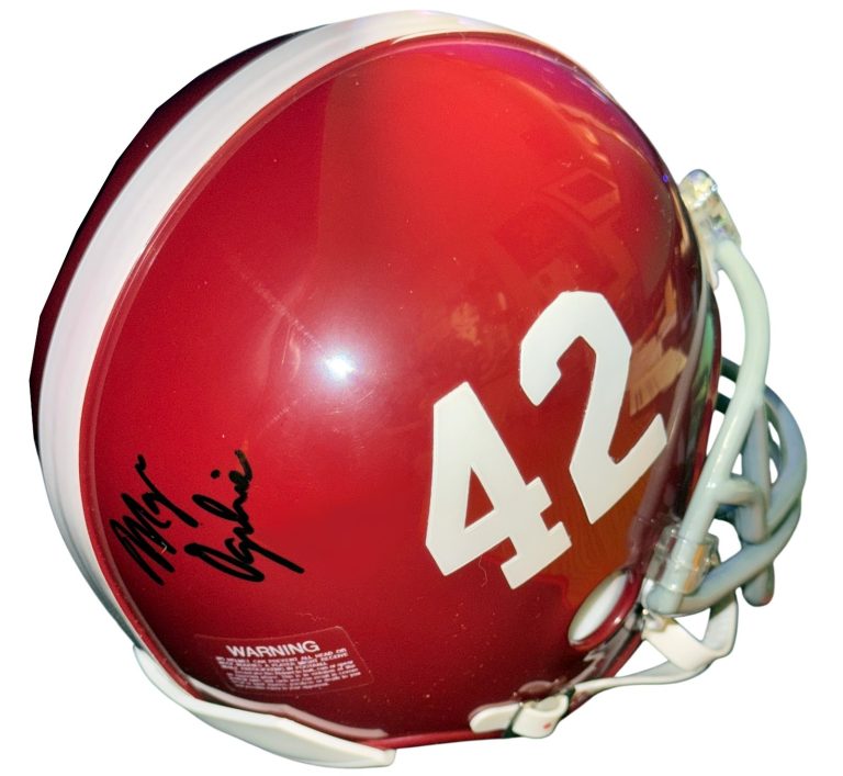 Major Ogilvie signed Alabama Crimson Tide #42 Riddell NCAA Mini Helmet - COA