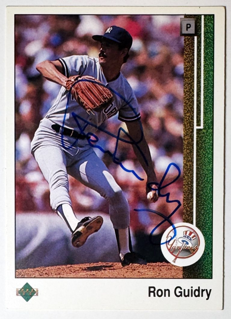 Ron Guidry signed 1989 Upper Deck On Card Auto #307 - COA-  (New York Yankees)